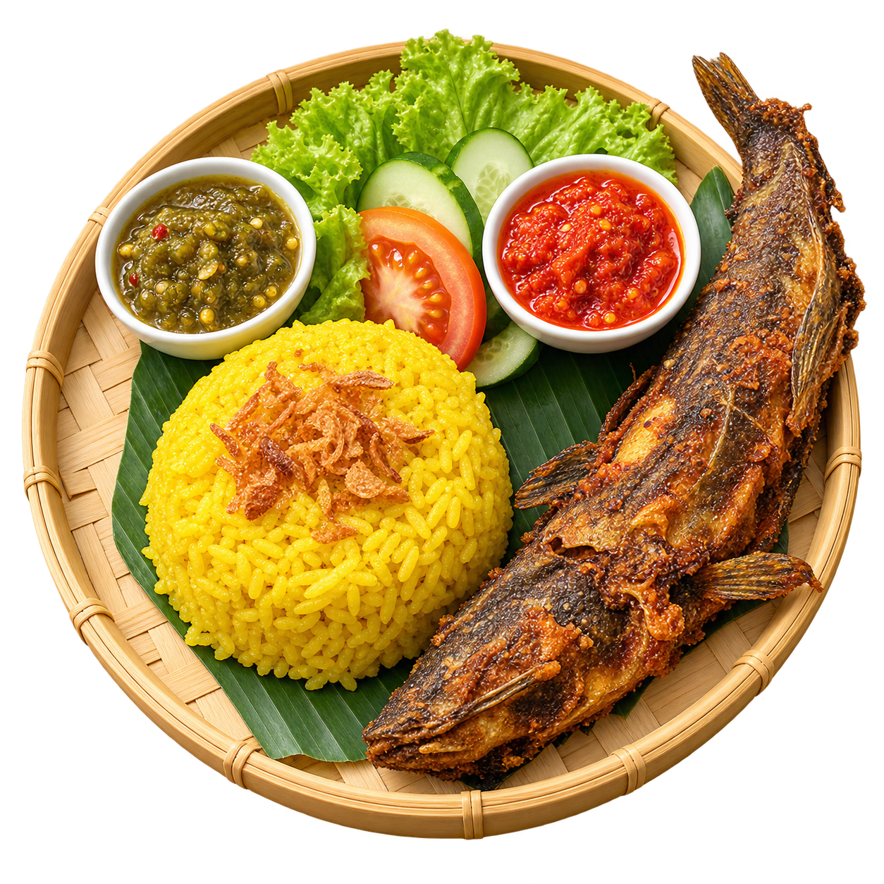 Set Nasi Khomok Ikan Lele